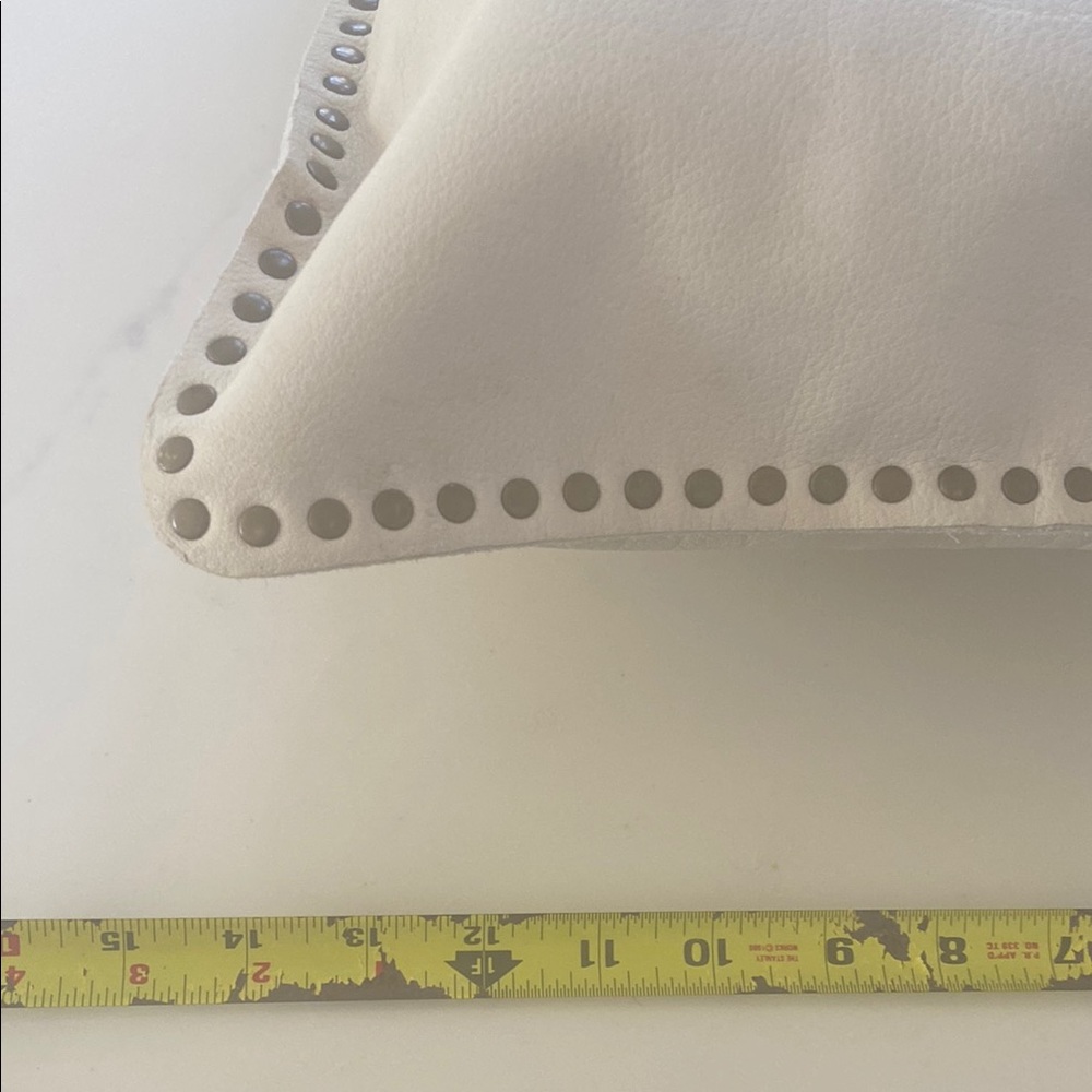 Cream Studded Tote with Chain Straps - Picture 7 of 16